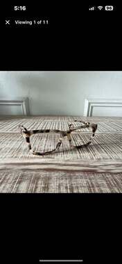 Zenni Optical Women's Acetate Square Eyeglass Frames in Tortoiseshell